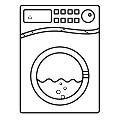 Washing Machine Vector Icon illustration