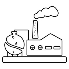Obraz premium Factory - vector icon illustration photo