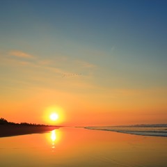 sunset over the sea