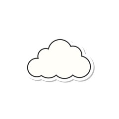 Clouds icon cartoon flat style isolated on white background. Cloud symbol design, logo, app. Design elements for the weather, cloud storage applications.