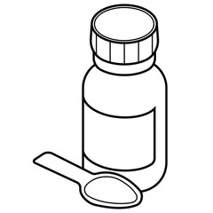 medicated syrup, cough syrup icon