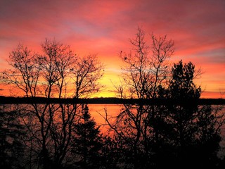 Brilliant Sunset Over Lake