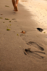 footprints in the sand