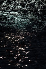 Sonnen Licht Reflexionen auf der Wasser Oberfläche