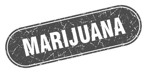 marijuana sign. marijuana grunge black stamp. Label