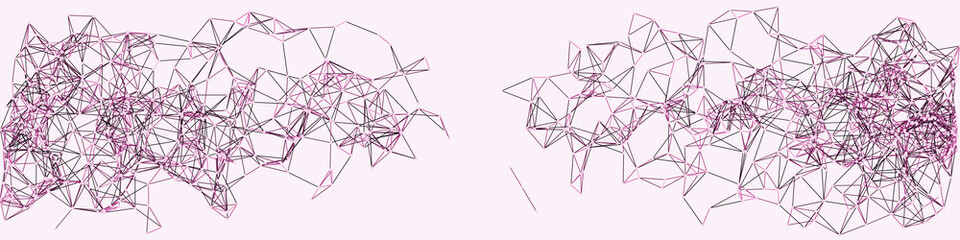 Procedural Network Mesh Art background illustration