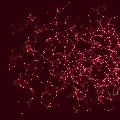 Procedural Network Mesh Art background illustration