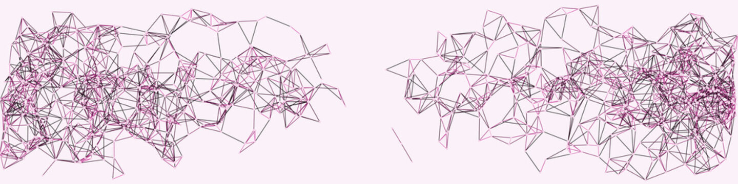 Procedural Network Mesh Art background illustration