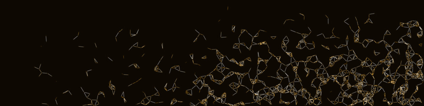 Procedural Network Mesh Art background illustration