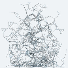 Procedural Network Mesh Art background illustration