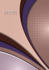 Abstract colorful background of shiny smooth wavy lines and curved shapes. Template for a business project. Vector