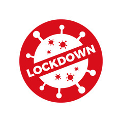 CORONAVIRUS LOCKDOWN. Covid-19 Pandemic world lockdown for quarantine. Corona Virus Illustration Vector