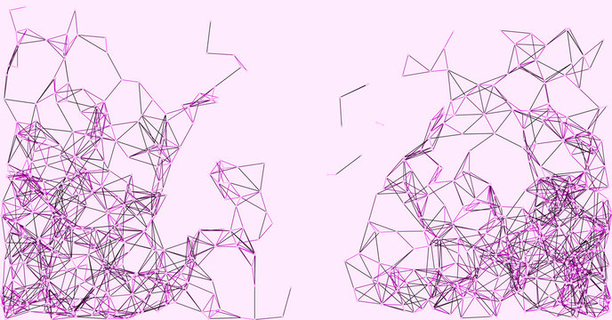 Procedural Network Mesh Art background illustration