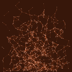 Procedural Network Mesh Art background illustration