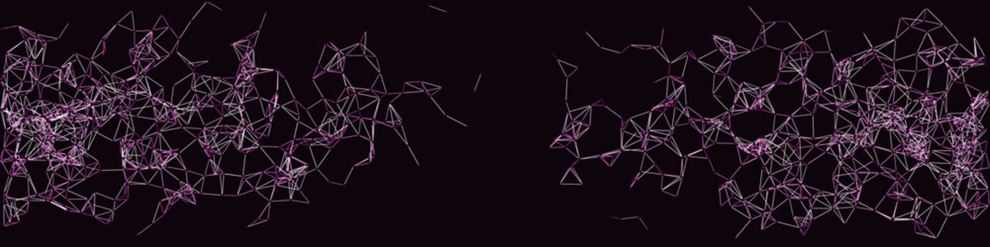 Procedural Network Mesh Art background illustration