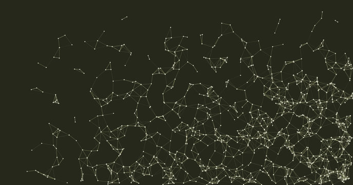 Procedural Network Mesh Art background illustration