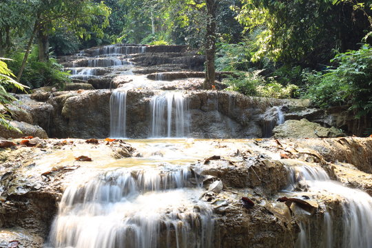 Mae Kae 2 waterfall or Kaofu waterfall in Lampang, Thailand