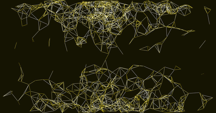 Procedural Network Mesh Art background illustration