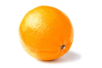 Ripe orange isolated on a white background