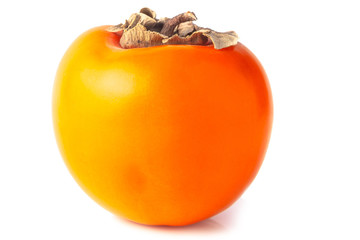 fresh persimmon isolated in white background