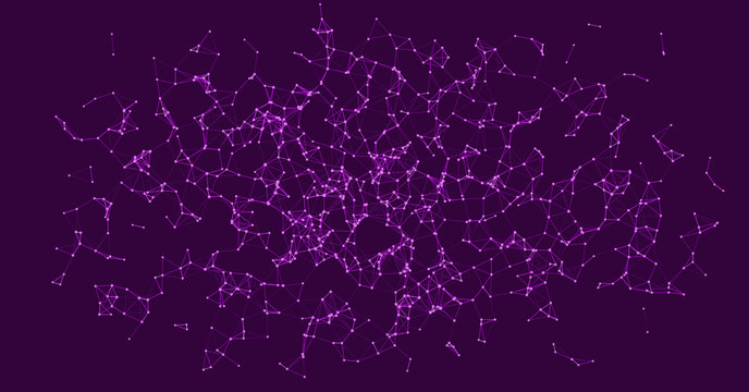 Procedural Network Mesh Art background illustration