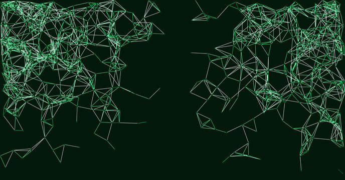 Procedural Network Mesh Art background illustration