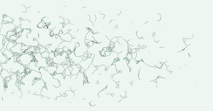 Procedural Network Mesh Art background illustration