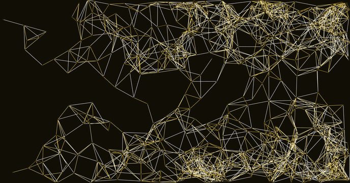 Procedural Network Mesh Art background illustration