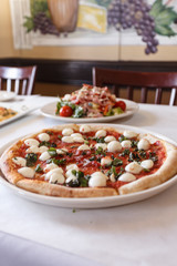 Margherita Pizza with homemade mozzarella