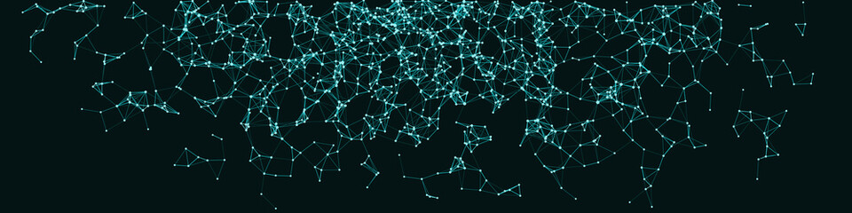 Procedural Network Mesh Art background illustration