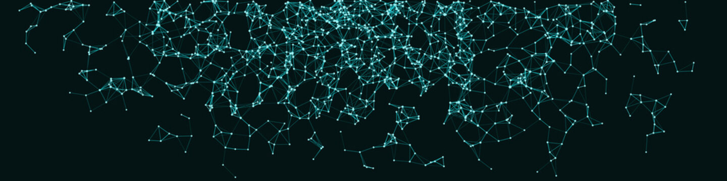 Procedural Network Mesh Art background illustration