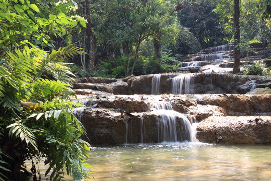 Mae Kae 2 waterfall or Kaofu waterfall in Lampang, Thailand