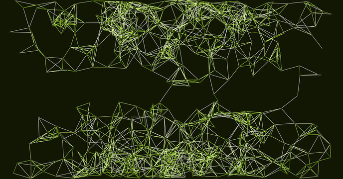 Procedural Network Mesh Art background illustration