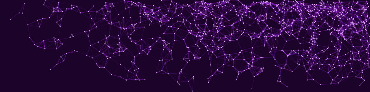 Procedural Network Mesh Art background illustration