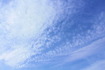 Naklejka na ściany i meble Beautiful cirrus clouds. Background. Landscape.