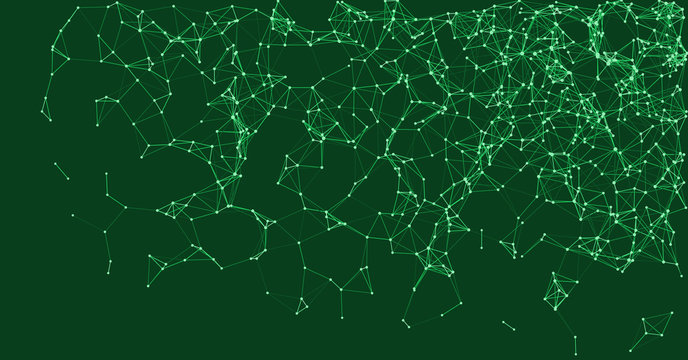 Procedural Network Mesh Art background illustration