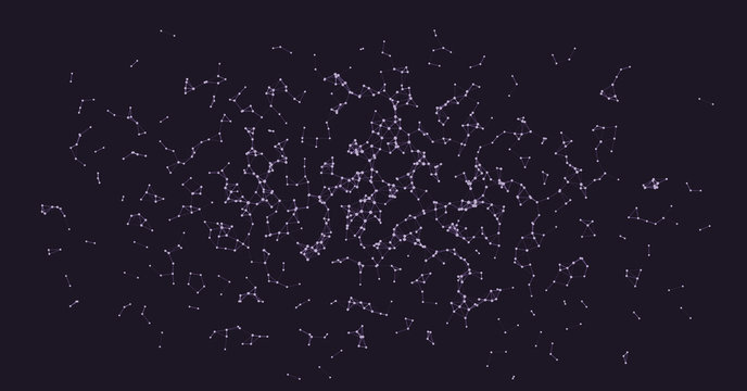 Procedural Network Mesh Art background illustration