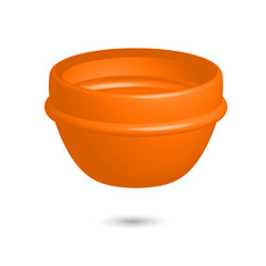 Vector 3 d cup. Element for design on white background.