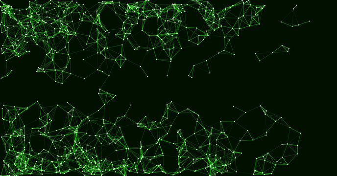 Procedural Network Mesh Art background illustration