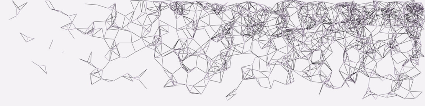 Procedural Network Mesh Art background illustration