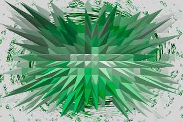 Green abstract background with lots of light spots