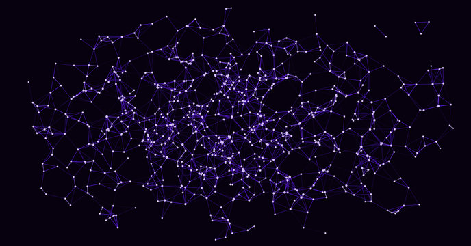 Procedural Network Mesh Art background illustration