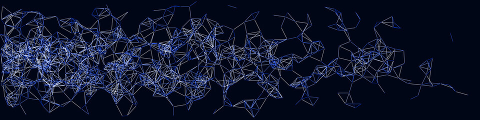 Procedural Network Mesh Art background illustration