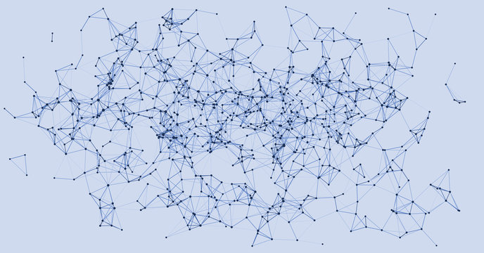 Procedural Network Mesh Art background illustration