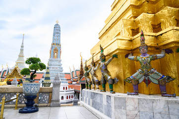 Demon Guardian at Wat Phra Kaew - the Temple of Emerald Buddha in Bangkok, Thailand