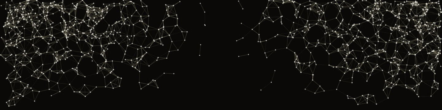 Procedural Network Mesh Art background illustration