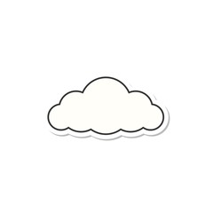 Clouds icon cartoon flat style isolated on white background. Cloud symbol design, logo, app. Design elements for the weather, cloud storage applications.