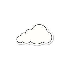 Clouds icon cartoon flat style isolated on white background. Cloud symbol design, logo, app. Design elements for the weather, cloud storage applications.
