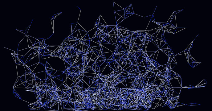 Procedural Network Mesh Art background illustration