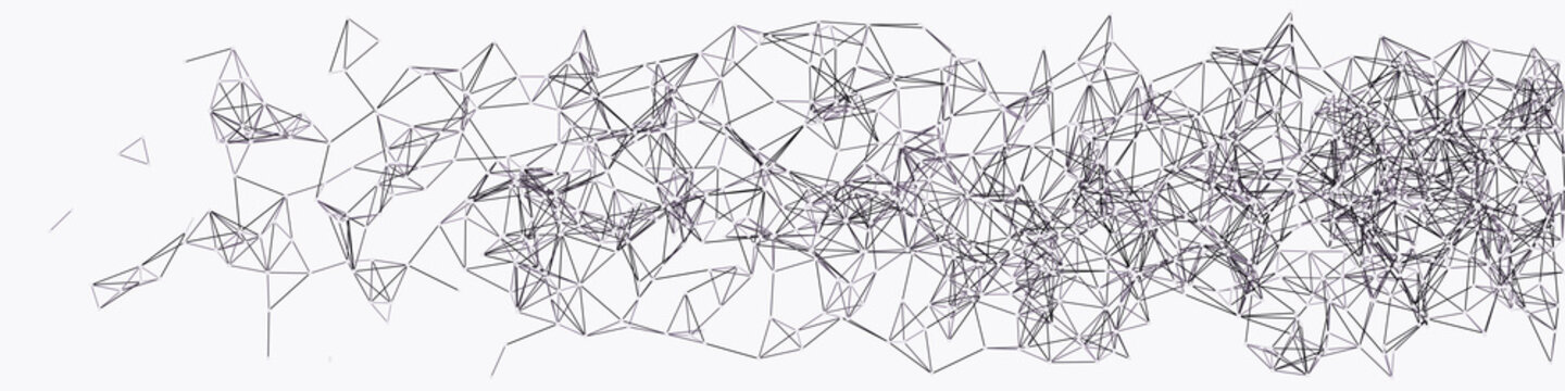 Procedural Network Mesh Art background illustration